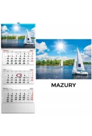 Kalendarz 2026 trójdzielny mazury