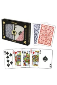 Copag Elite Poker, karty do gry, indeks regularny, czerwone i niebieskie