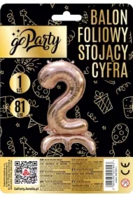 Balon foliowy stojący 2 rose gold 81cm