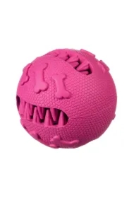 Piłka szczęka na przysmaki, różowa 7.5 cm