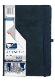 Kalendarz 2026 A5 tygodniowy Jazz granatowy
