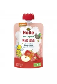 Mus Czerwona pszczółka Jabłko z truskawką od 8 miesiąca