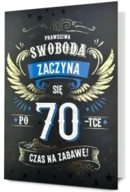Karnet B6 Urodziny 70