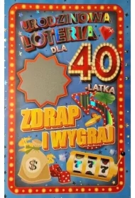 Karnet Urodziny 40 męskie