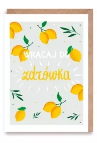 Kartka okolicznościowa Życzenia zdrowia cytryny
