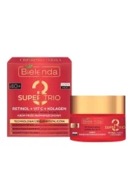 Super Trio intensywnie nawilżający krem przeciwzmarszczkowy 40+ dzień/ noc Retinol + VIT C + Kolagen