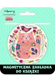 Zakładka magnetyczna kulka 2 kot różowy