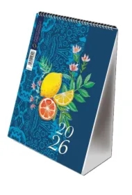 Kalendarz 2026 ze spiralką pionowy A5 Cytrusy