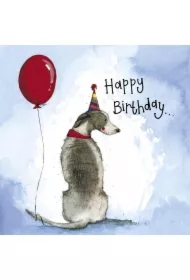 Karnet Urodziny S422 Pies i balon