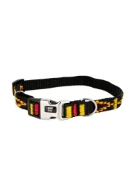 Obroża dla psa, wzór etniczny, taśma polipropylenowa, 16mm/30-47cm czarna
