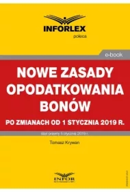 Nowe zasady opodatkowania bonów po zmianach od 1 stycznia 2019 r.
