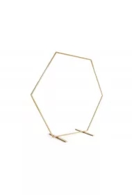 Stojak na tło heksagon złoty 2m