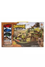 Tor samochodowy z dinozaurami na baterie