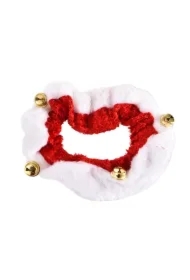 Świąteczny szalik/komin z dzwoneczkami dla psa, czerwony, 8, 5 x 7, 5cm