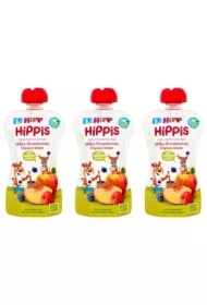 Mus owocowy Jabłka-Brzoskwinie-Owoce leśne po 6. miesiącu zestaw