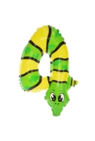 Balon foliowy cyferka 4 zwierzątko