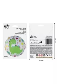 Balon foliowy Dinozaur w czapeczce 36cm