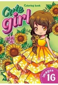 Kolorowanka A4 16 obrazków Urocza dziewczyna