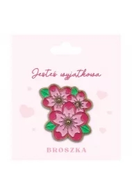 Broszka w kształcie Różowych Kwiatów Orchidei