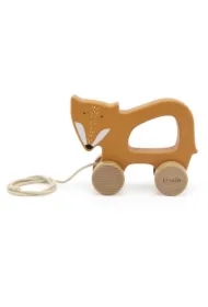 Drewniana zabawka do ciągnięcia Lis