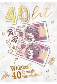 Karnet Urodziny 40