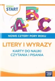 Litery i wyrazy. Pewny start. Nowe cztery pory roku. Karty do nauki czytania i pisania