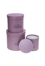 Pudełko Flower Box 3 szt purpurowy