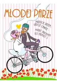 Karnet B6 HS Ślub para na rowerze