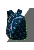 Zdjęcia - Plecak szkolny (tornister) CoolPack Plecak 2-komorowy  Jimmy LED Blue Unicorn 