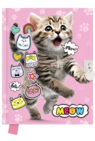 Pamiętnik z kłódką 80 kartek Meow