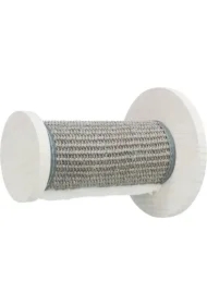 Słupek poziomy, dla kota, do montażu na ścianie, biały/szary, drewno/sizal, 18 x 22 cm