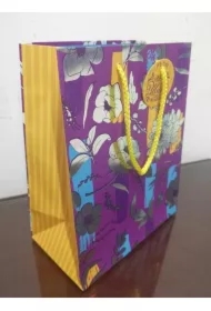 Torebka ozdobna Złocona S Kwiaty