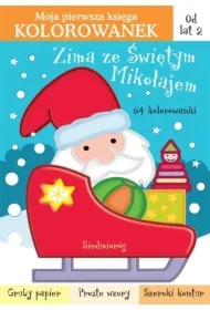 Zima ze Świętym Mikołajem. 64 kolorowanki