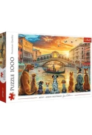 Puzzle 1000 el. Pieski w Wenecji