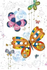 Karnet 12x18cm + koperta Motyle