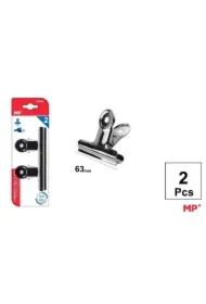 Klipsy biurowe metalowe srebrne 63mm