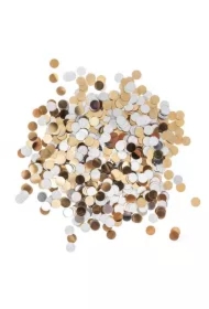 Konfetti kółka srebrno-złote 20g