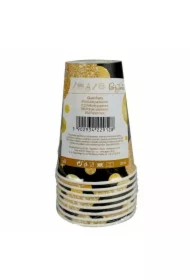 Kubki papierowe Glam Party czarne