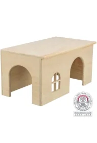 Domek drewniany z drzewa sosnowego dla królika 40x20x23 cm