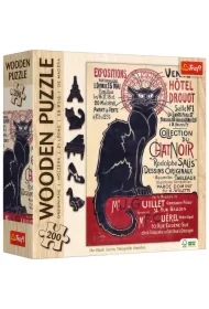 Puzzle drewniane 200 el. Czarny Kot
