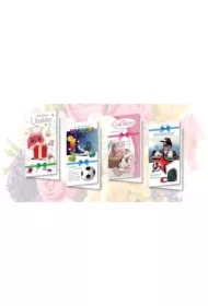 Karnet DL De Lux. Złocony Urodziny mix