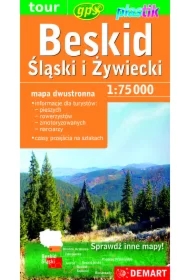 Mapa turystyczna Beskid Śląski i Żywiecki 1:75 000