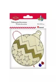 Zawieszka drewniana bombka 104x126mm