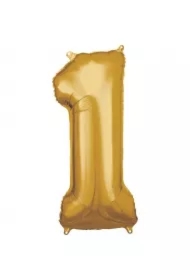 Balon foliowy cyfra 1 złota