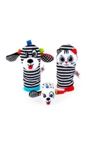 Zestaw skarpetki i grzechotka na rączkę