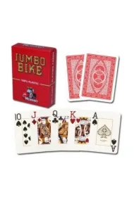 Modiano Jumbo Bike Trophy, karty do gry, czerwone