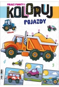 Połącz punkty i koloruj pojazdy