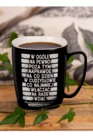 Kubek ceramiczny czarny matowy Parszywa 10