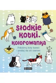 Słodkie kotki. Kolorowanka. Pokoloruj koty kawaii i poddaj się ich czarowi