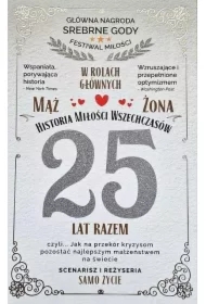 Karnet 25 rocznica ślubu (srebrna)